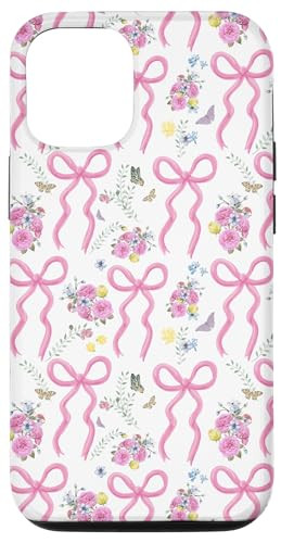 iPhone 12/12 Pro Aesthetic Pink Bows, Roses and Butterflies Case | Amazon (US)