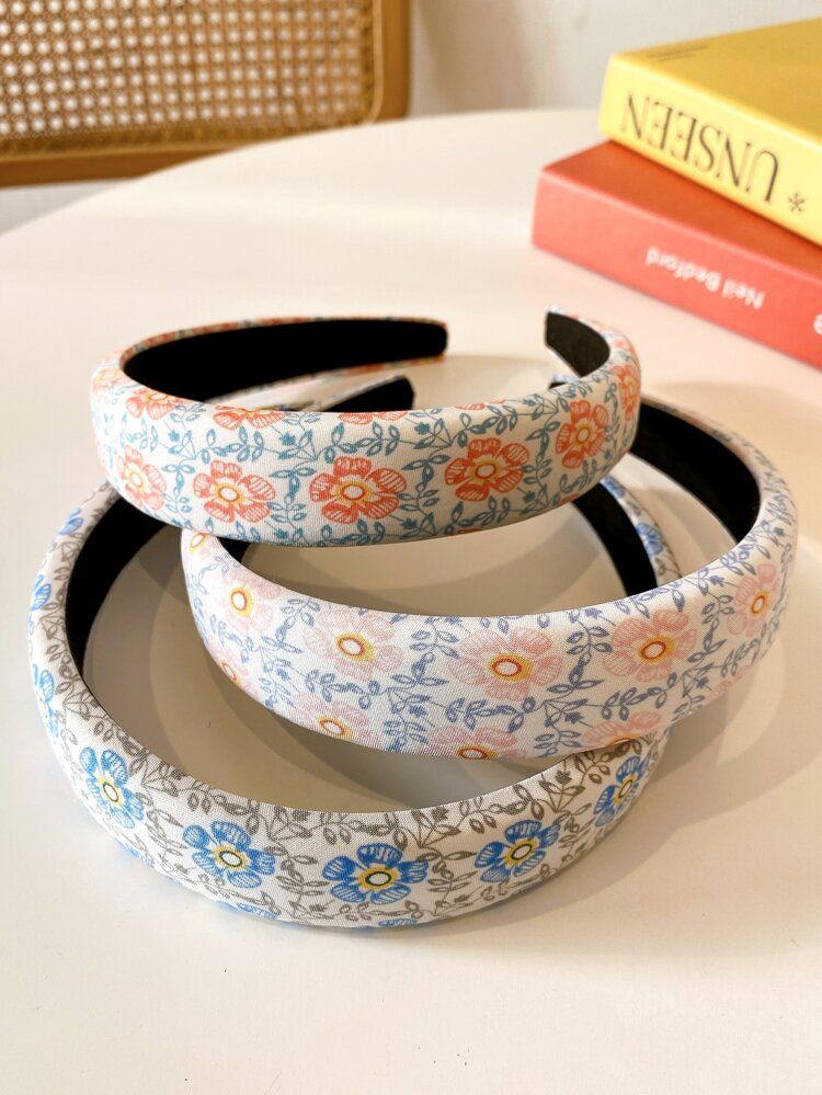 3pcs Floral Print Headband | SHEIN