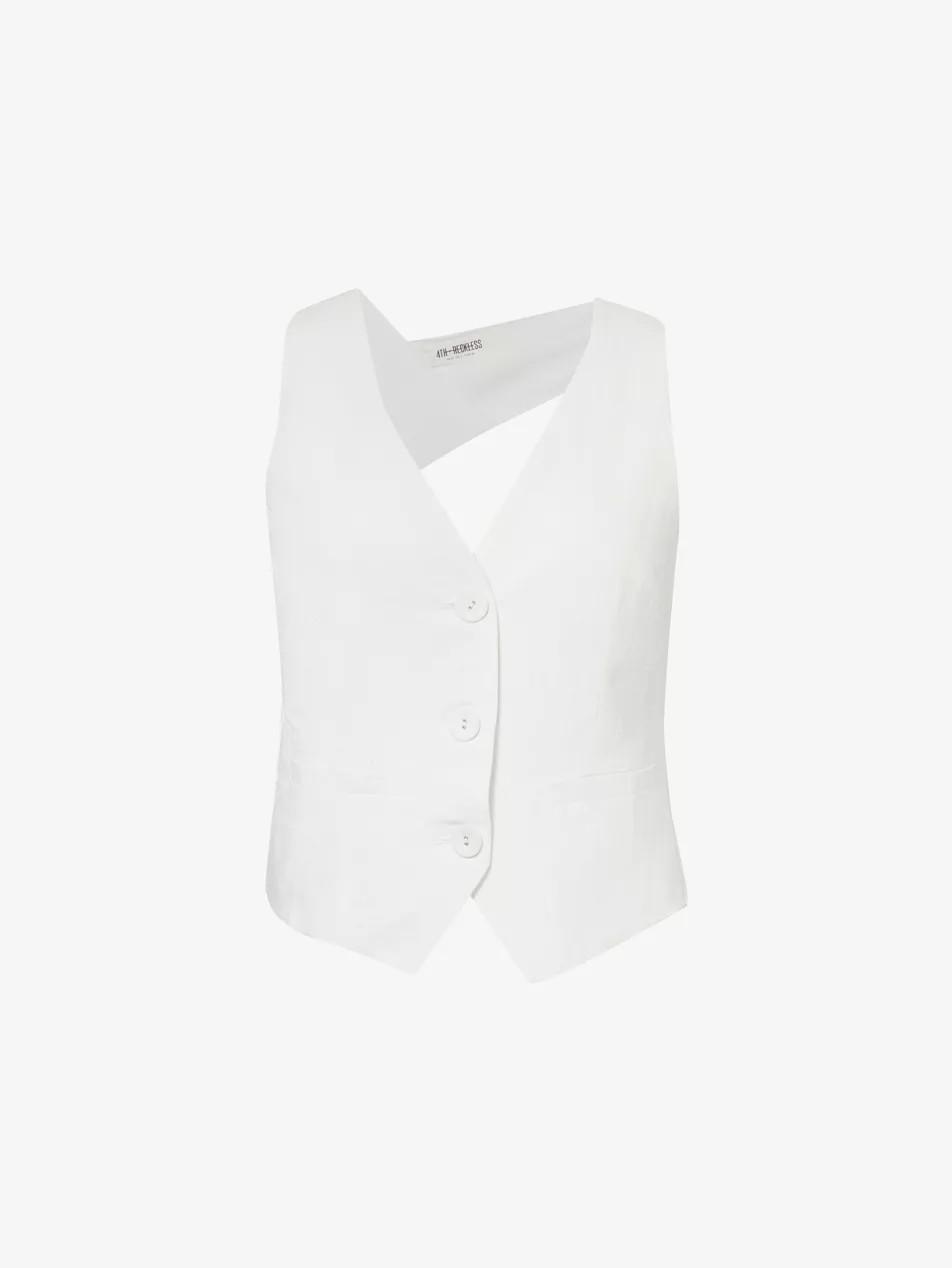 Tilde V-neck cotton waistcoat | Selfridges