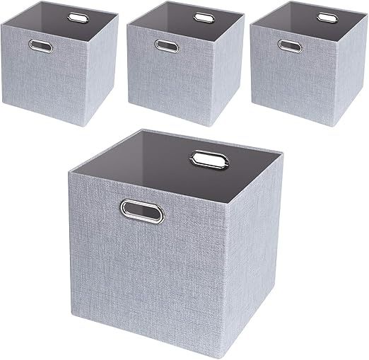 Posprica Foldable Storage Bins,11×11 Fabric Storage Boxes Drawers Cubes Container, Thick and Hea... | Amazon (US)