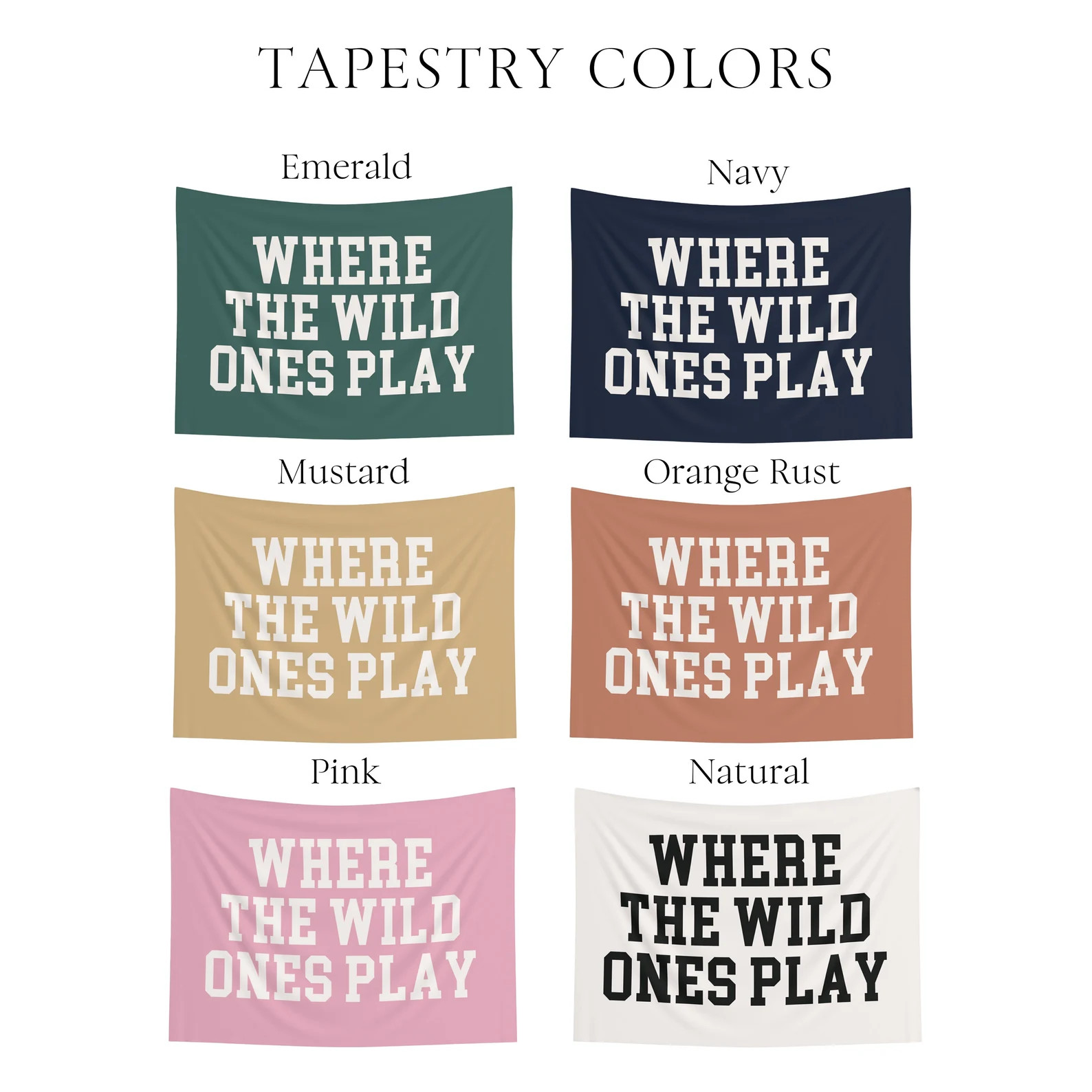 Where The Wild Ones Play Tapestry, Kids Room Wall Decor, Playroom Decor, Wilderness Nursery, Natu... | Etsy (US)