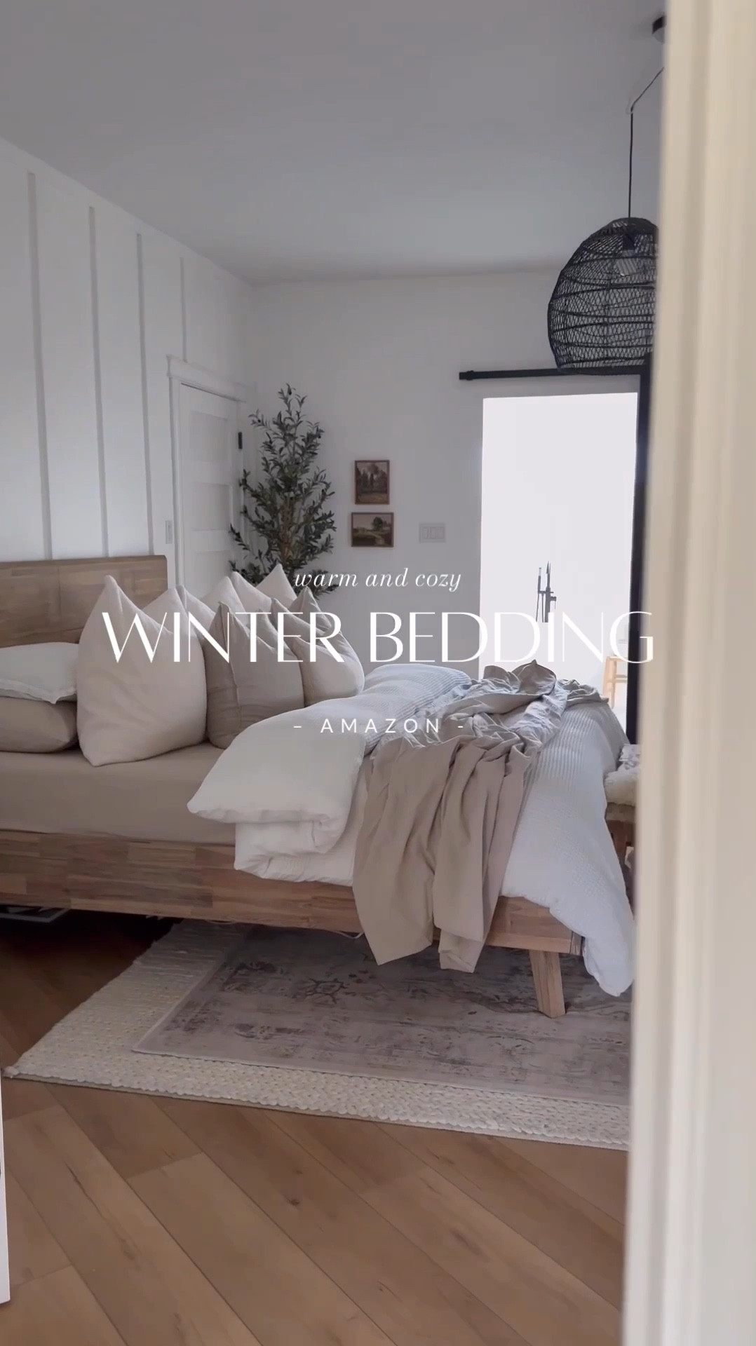 You guys, I’m obsessed with how cozy our bedroom feels right now! I’ve got a heated mattress pad under thick linen sheets with a waffle duvet on top—so warm and perfect for winter. I mixed bouclé throw pillows with linen ones for that extra texture I love. Oh, and the lamps, light fixture, olive tree, and even the artwork are all from Amazon! 

#LTKcanada #LTKwinter #LTKsale