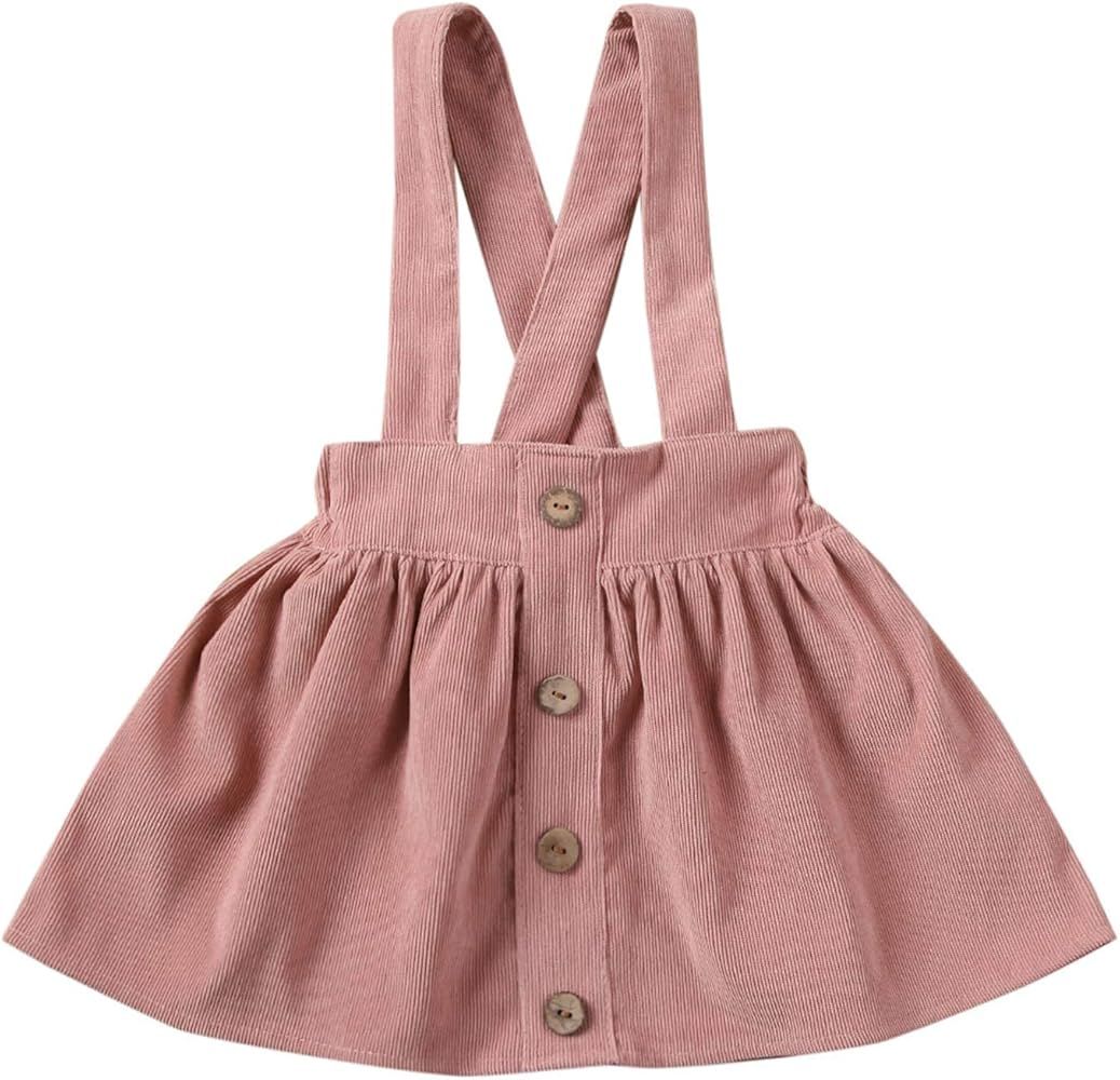 Specialcal Baby Girls Velvet Suspender Skirt Infant Toddler Ruffled Casual Strap Sundress Summer ... | Amazon (US)
