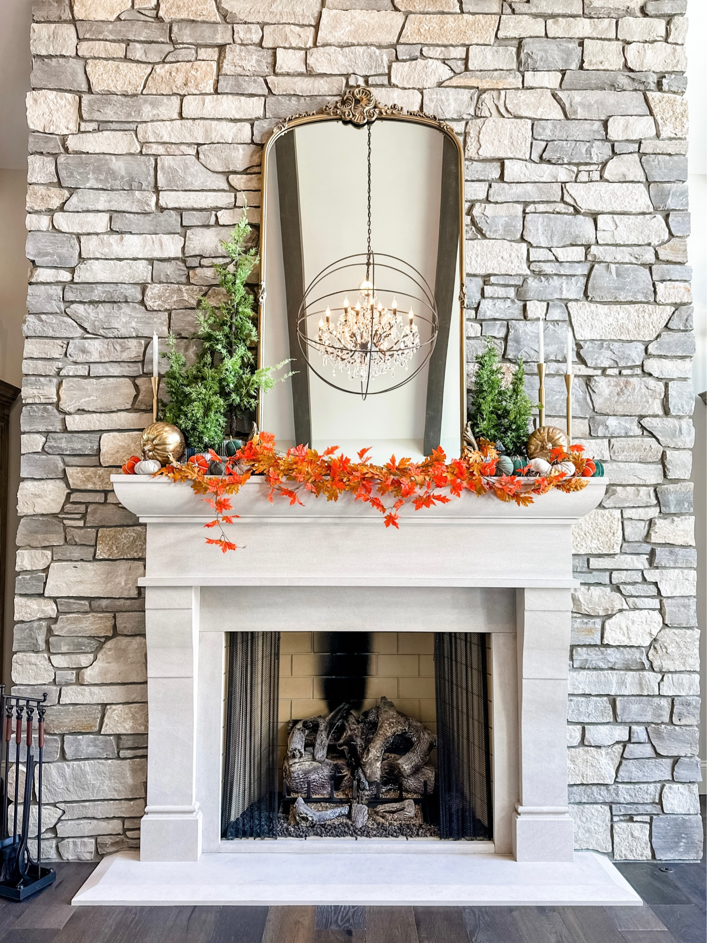Simple but elegant and timeless fall fireplace mantle decor🍁🍂

#LTKhome #LTKHalloween #LTKSeasonal
