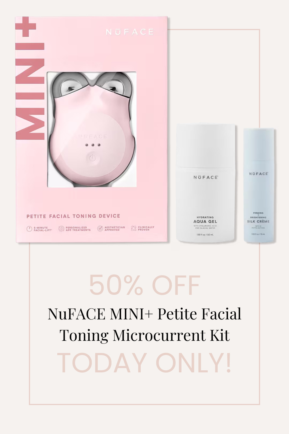 Today only! Get 50% off the NuFACE MINI+ Petite Facial Toning Microcurrent Kit during Ulta's Love Your Skin Event. 

 #LTKSeasonal #LTKSaleAlert #LTKBeauty