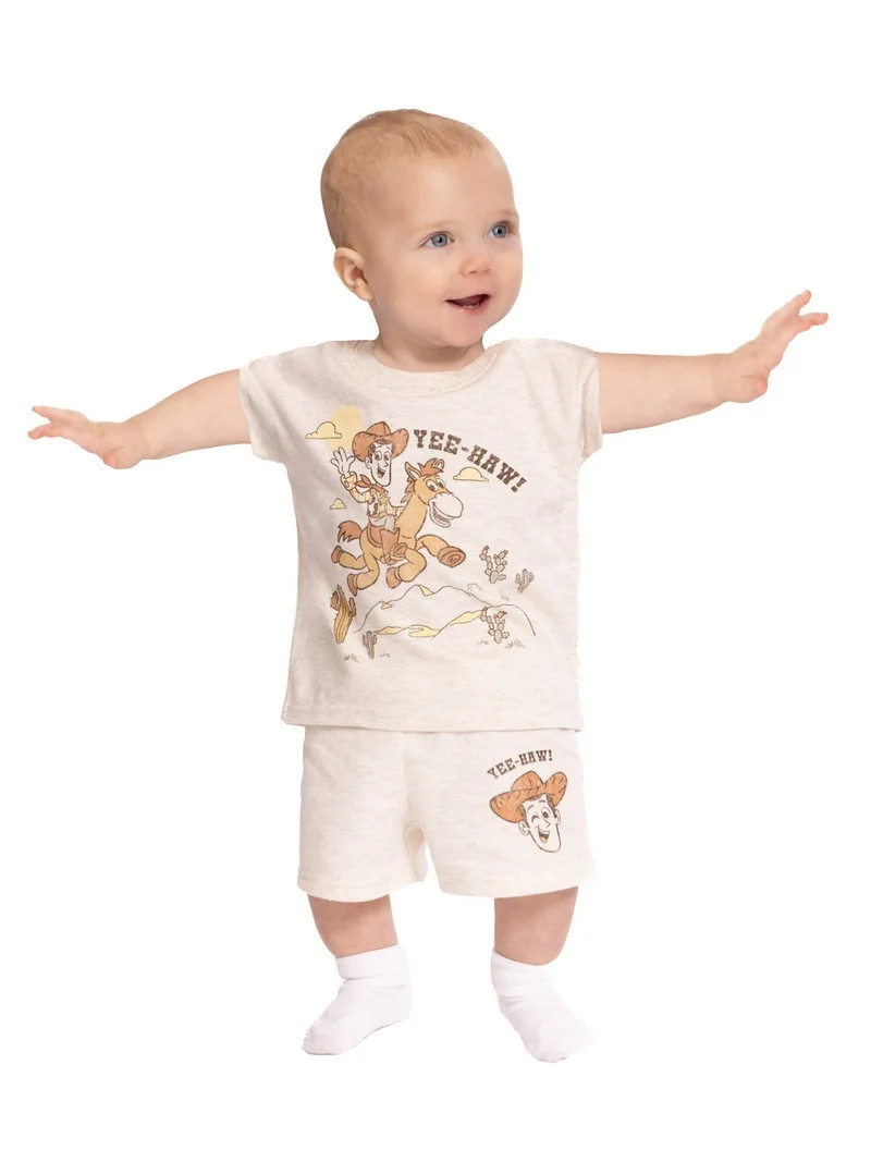 Toy Story Baby Boys' Short Sleeve Graphic Tee and Shorts Set, 2-Piece, Sizes 0/3M-24M | Walmart (US)