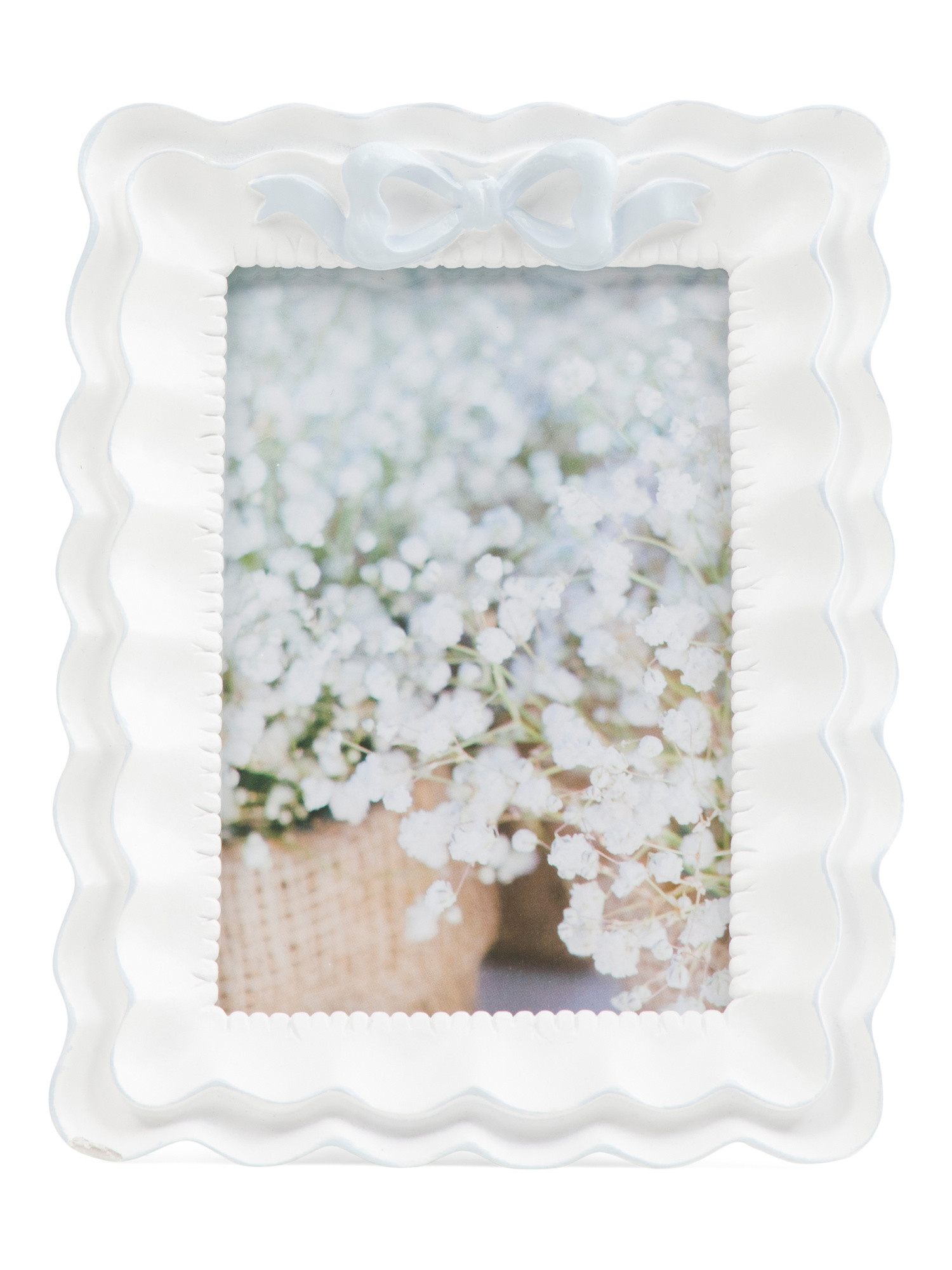 4x6 Double Ruffle Bow Tabletop Picture Frame | TJ Maxx