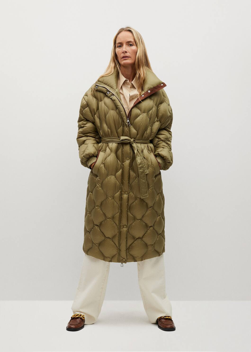 Long quilted down anorak | MANGO (US)