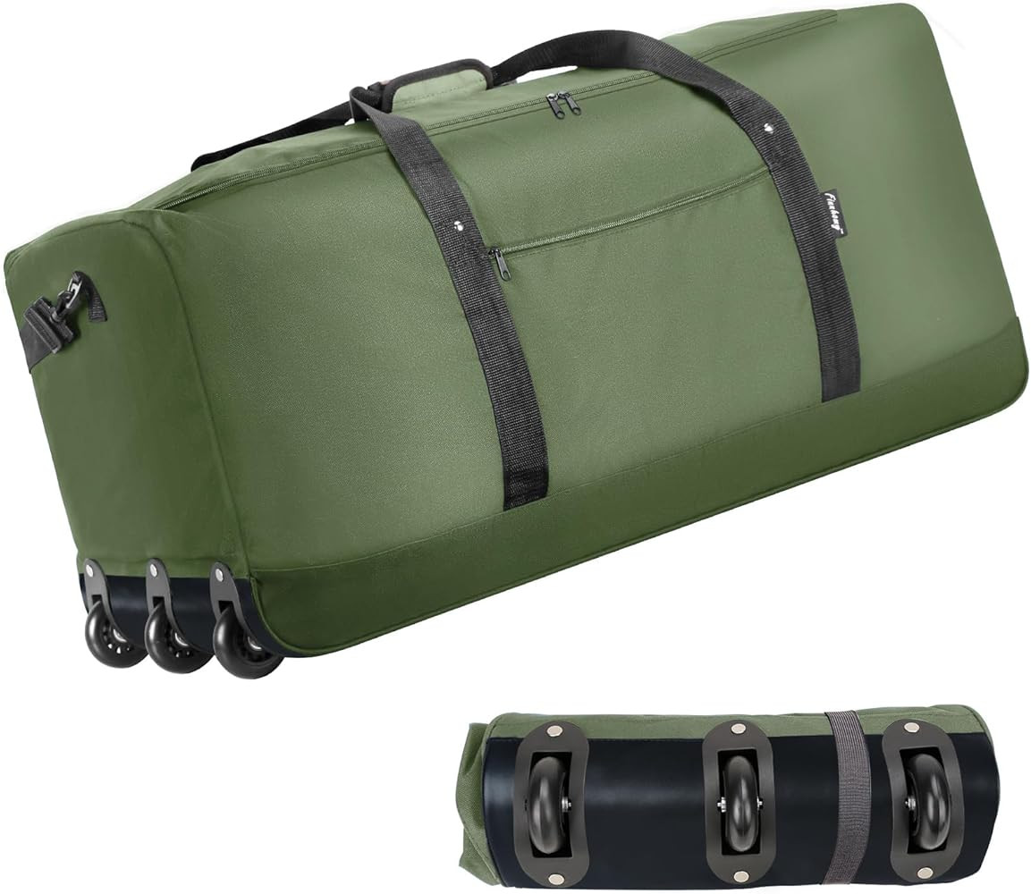 Finnhomy 120L Foldable Rolling Duffel Bag with 3 Wheels, Light Weight Travel Duffel bag with Larg... | Amazon (US)