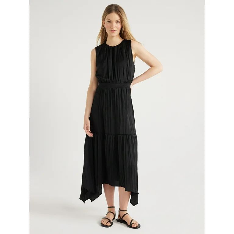 Scoop Women's Sleeveless Handkerchief Hem Dress, Sizes XS-XXL - Walmart.com | Walmart (US)