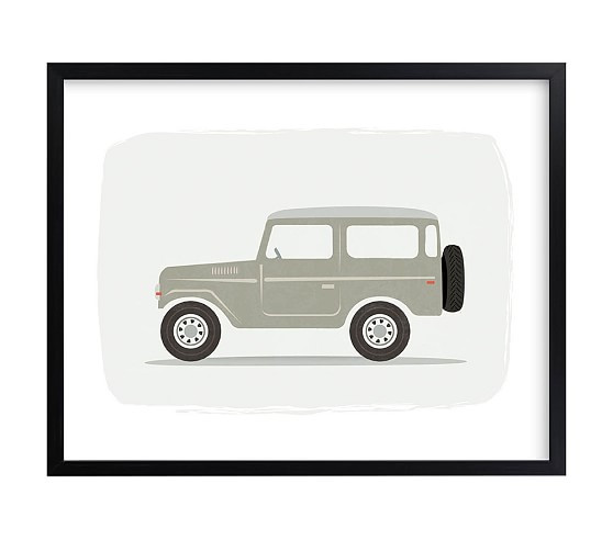 Minted® Vintage Land Cruiser, Wall Art by Karidy Walker | Pottery Barn Kids