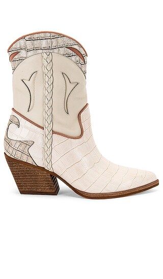 Loral Boot in Ivory Croco | Revolve Clothing (Global)
