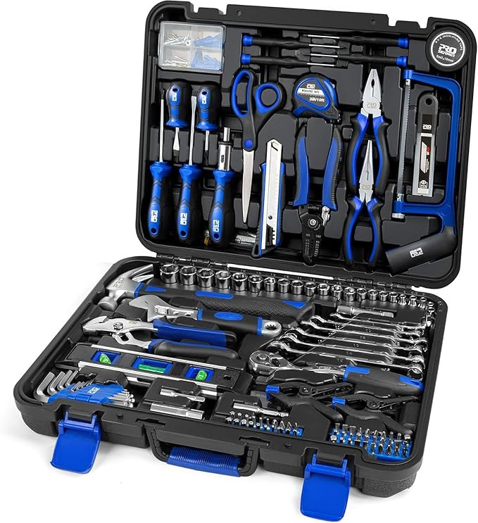 Prostormer 259-Piece Tool Kit, General Household Hand Tool Set with Plastic Storage Toolbox, Port... | Amazon (US)