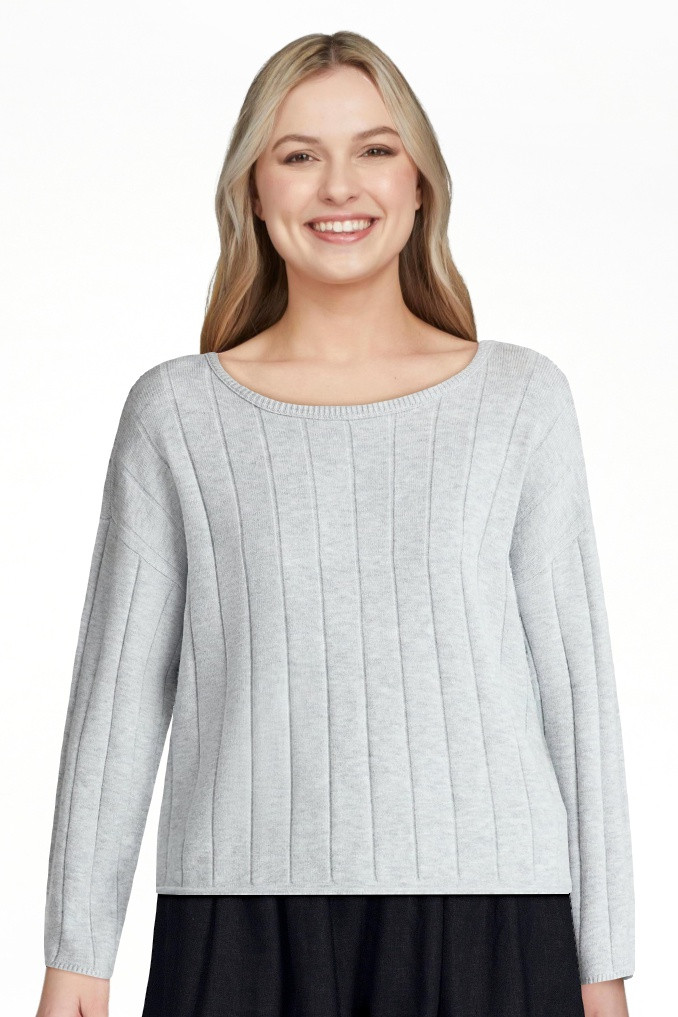 No Boundaries Wide Ribbed Scoop Neck Sweater, Midweight, Women's | Walmart (US)