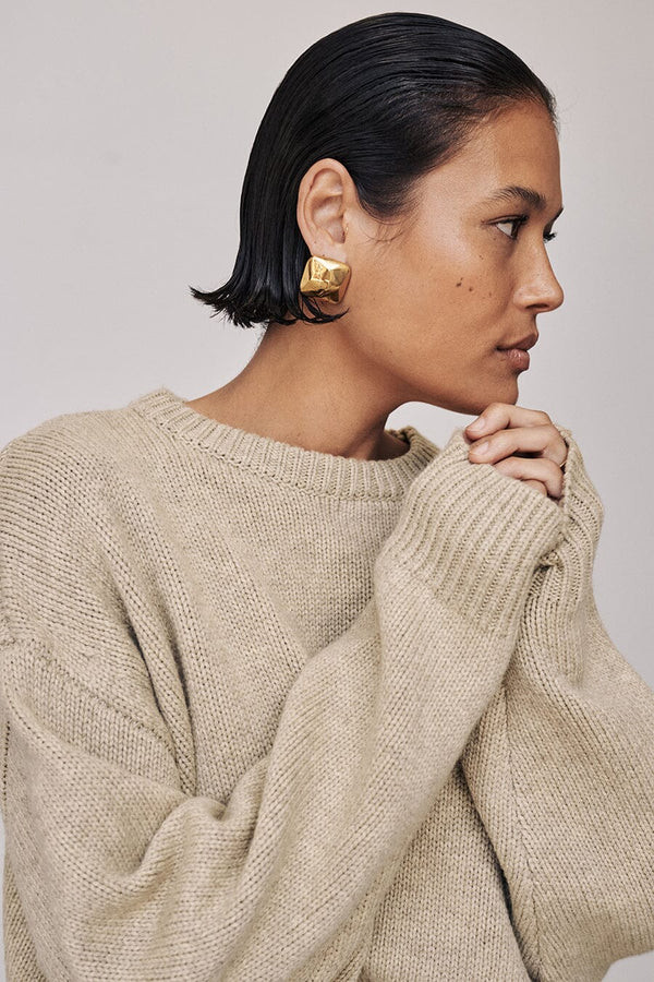 OLIVER PEBBLE MARLE KNIT JUMPER | DISSH