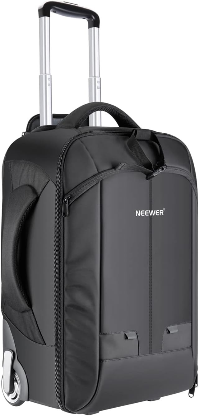 Neewer 2-in-1 Convertible Wheeled Camera Backpack Luggage Trolley Case with Double Bar, Anti-Shoc... | Amazon (US)