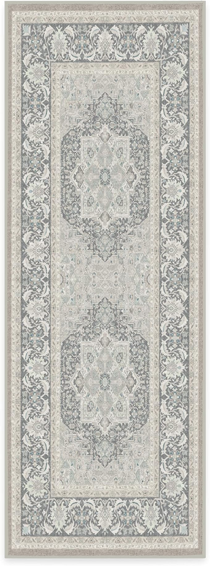 RUGGABLE Hendesi Heriz Runner Rug - Perfect Antique Vintage Washable Rug for Entryway, Hallway, K... | Amazon (US)