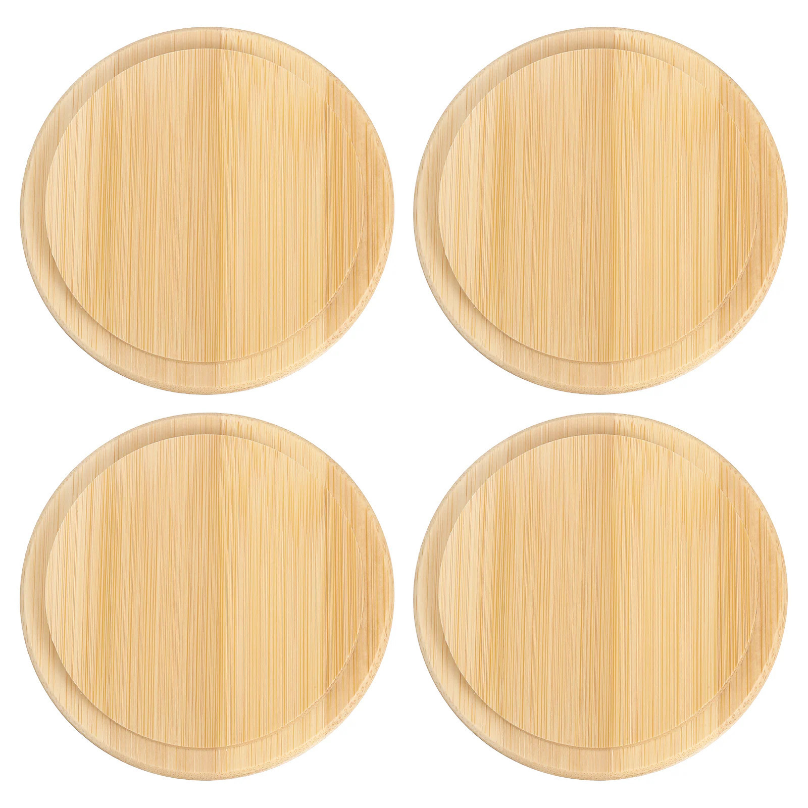 Unique Bargains 4pcs Bamboo Cup Lid 3.19inch Wooden Cup Cover Coffee Mug Cover Tea Glass Drink Cup Lid Reusable Wooden Round Cup Lid for Keeping Warm | Lowe's