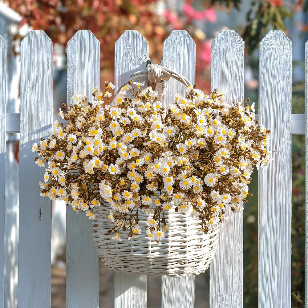 Artificial Daisy Flowers for Outdoor 16 Bundles Faux Daisy Flower UV Resistant No Fade Floral for... | Amazon (US)