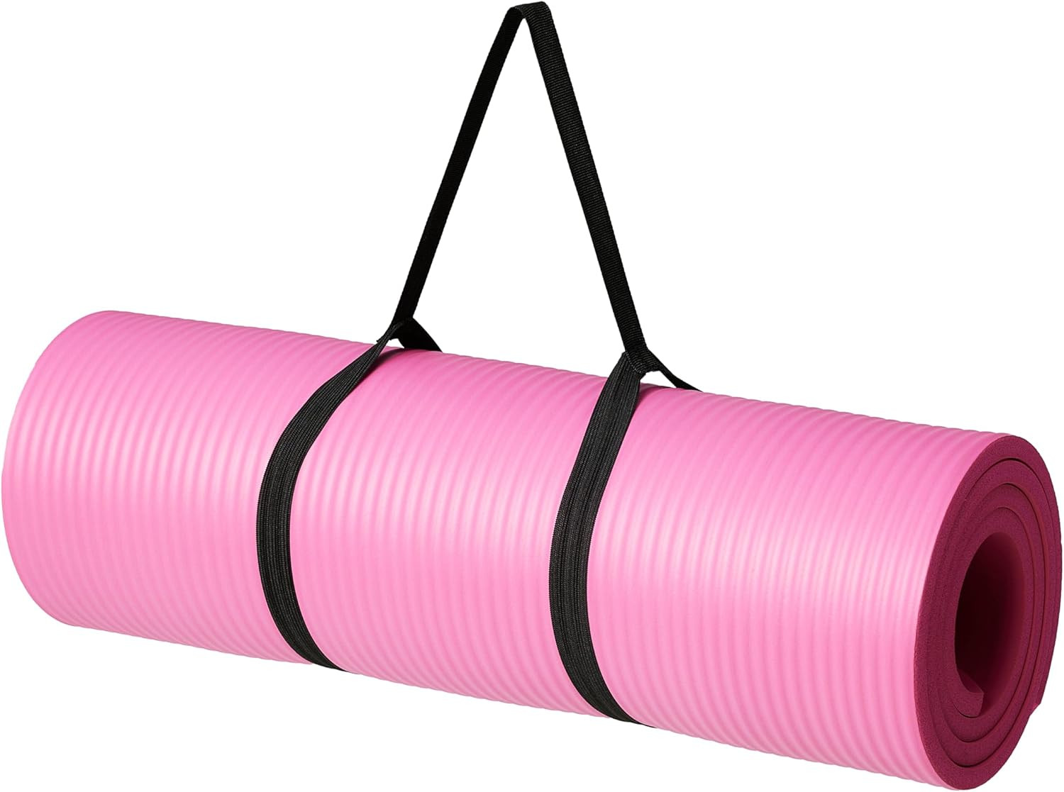 Amazon Basics 1/2 Inch Extra Thick Exercise Yoga Mat with Carrying Strap | Amazon (US)
