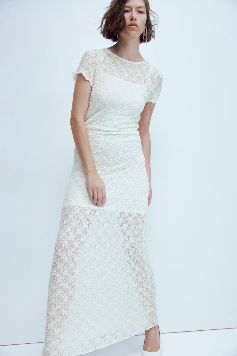 Lace bodycon dress - Cream - Ladies | H&M GB | H&M (UK, MY, IN, SG, PH, TW, HK)