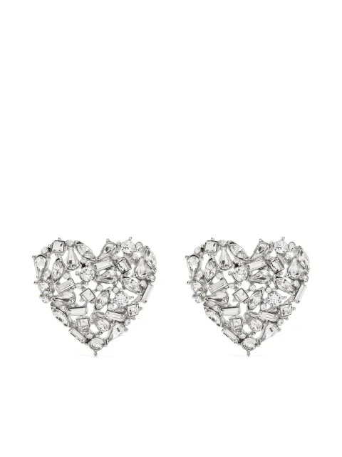 Jennifer Behr Amory heart-shaped Crystal Earrings - Farfetch | Farfetch Global