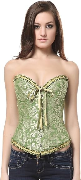 SZIVYSHI Damen Vollbrust Corsage Korsett Top Gothic Vintage Corsagen Bustier Corsette | Amazon (DE)