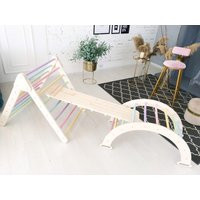 Pikler Triangle Set 3 Items ""Unicorn "" Climbing Arch Foldable Wooden Toy | Etsy (US)