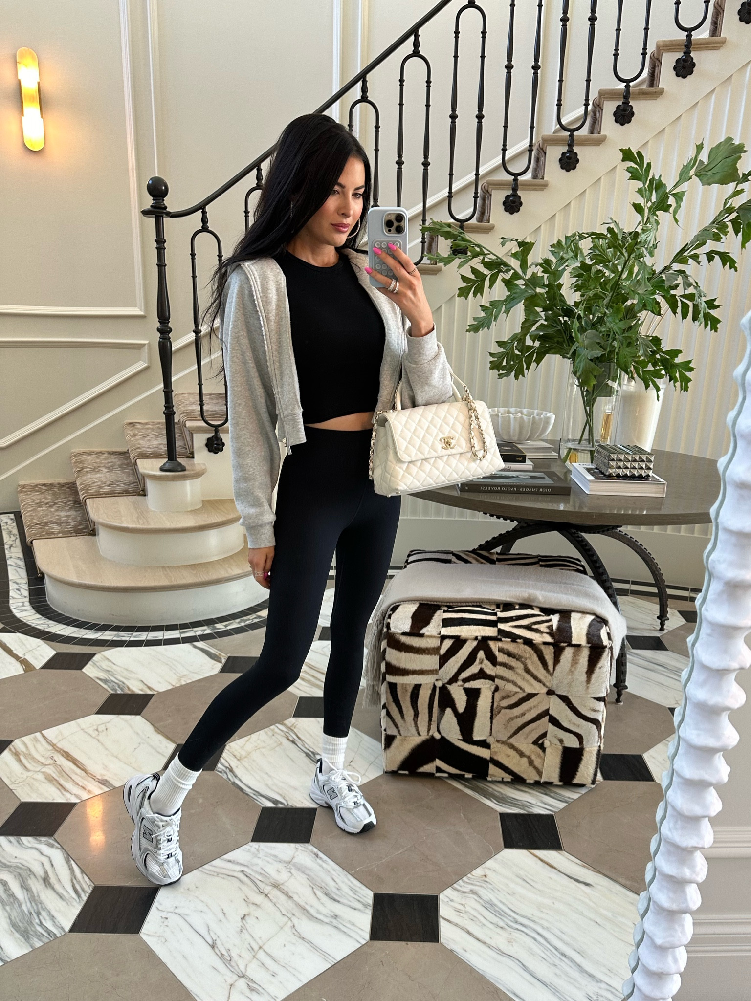 Hopped on the dad sneaker trend. My uniform lately  🤍🖤  