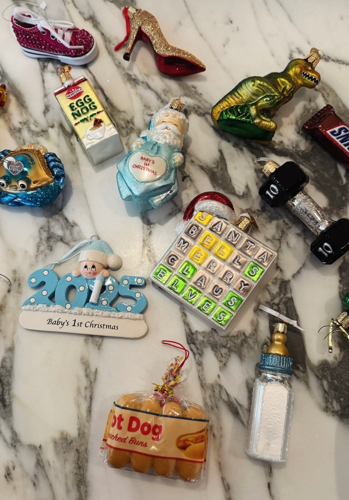 Little sneak peek of this year's ornament haul. I usually pick a couple meaningful ones from the year and a few that I just think are fun. Getting excited to get this tree up! 🎄✨

#LTKSeasonal #LTKHoliday #LTKHome