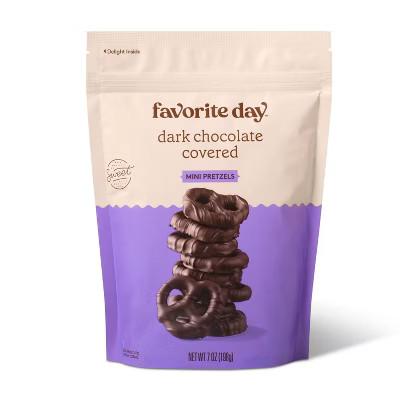 Dark Chocolate Covered Mini Pretzels Candy - 7oz - Favorite Day™ | Target