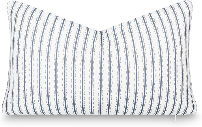 California Casual Coastal Indoor Outdoor Lumbar Pillow Cover, 12"x20" Water Repellent for Patio, ... | Amazon (US)