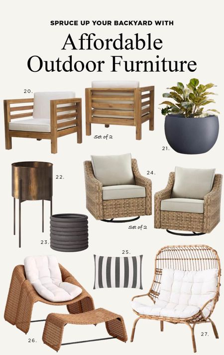 Spruce up your patio and backyard for spring with these affordable outdoor furniture and decor top picks by an interior designer. #target #circleweek #targetsale #outdoorchair #firepit #outdoorseating #swivelchair

#LTKsalealert #LTKhome #LTKxTarget