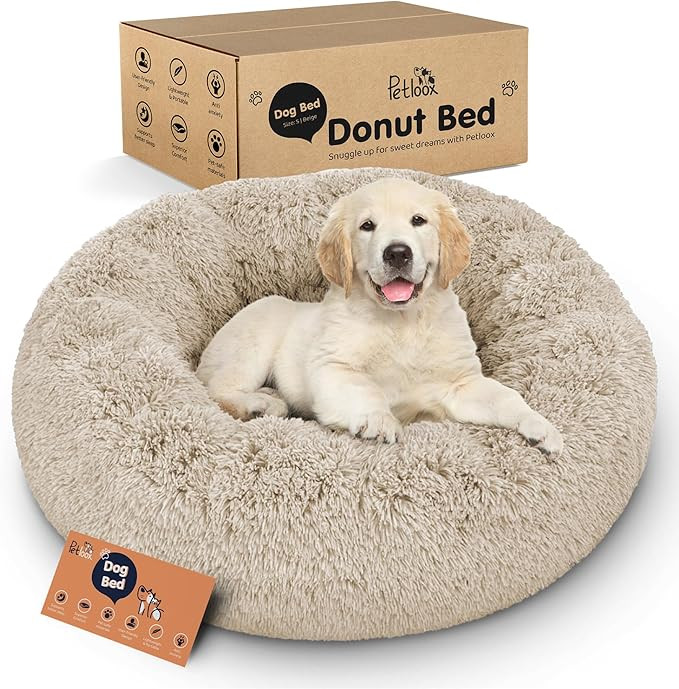Donut Dog Bed - Premium Comfort for Anxiety Relief - Fluffy & Calming Design with Ultra-Plush Sup... | Amazon (US)