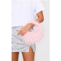 Baby Pink Mini Fluffy Handbag | PrettyLittleThing US