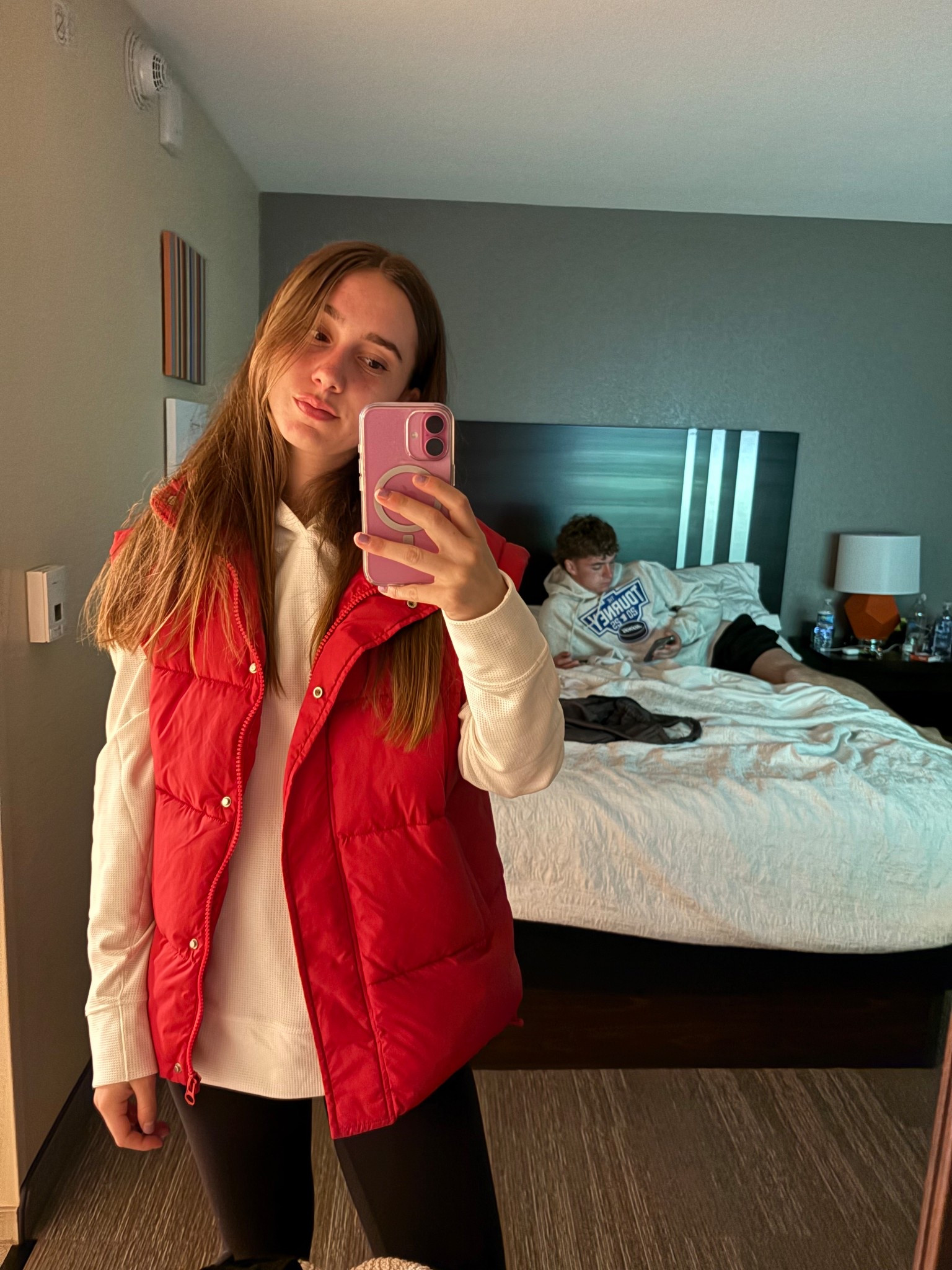 Spring Football Outfit 🏈❤️🌹
Sweatshirt - wearing medium 
Vest - wearing medium 
Leggings - true to size (4)
Shoes - true to size (8)

#LTKSaleAlert #LTKFindsUnder100 #LTKSeasonal