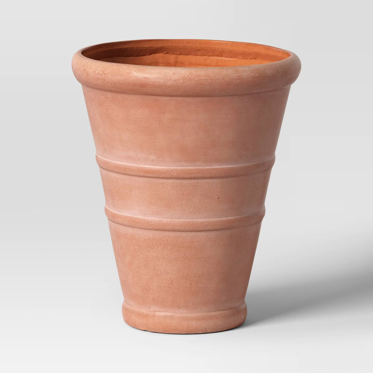 Classic Ribbed Composite Indoor Outdoor Planter Pot Terracotta Pink - Threshold™ | Target