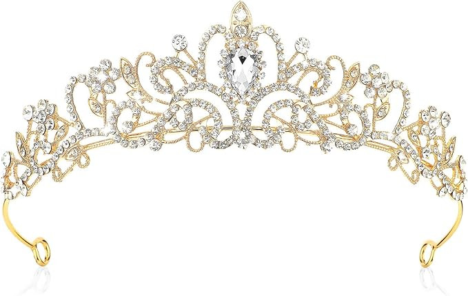 Crystal Tiaras for Women Girls, Princess Crown Elegant Corwn Royal Queen Bridal Jewelry Rhineston... | Amazon (UK)