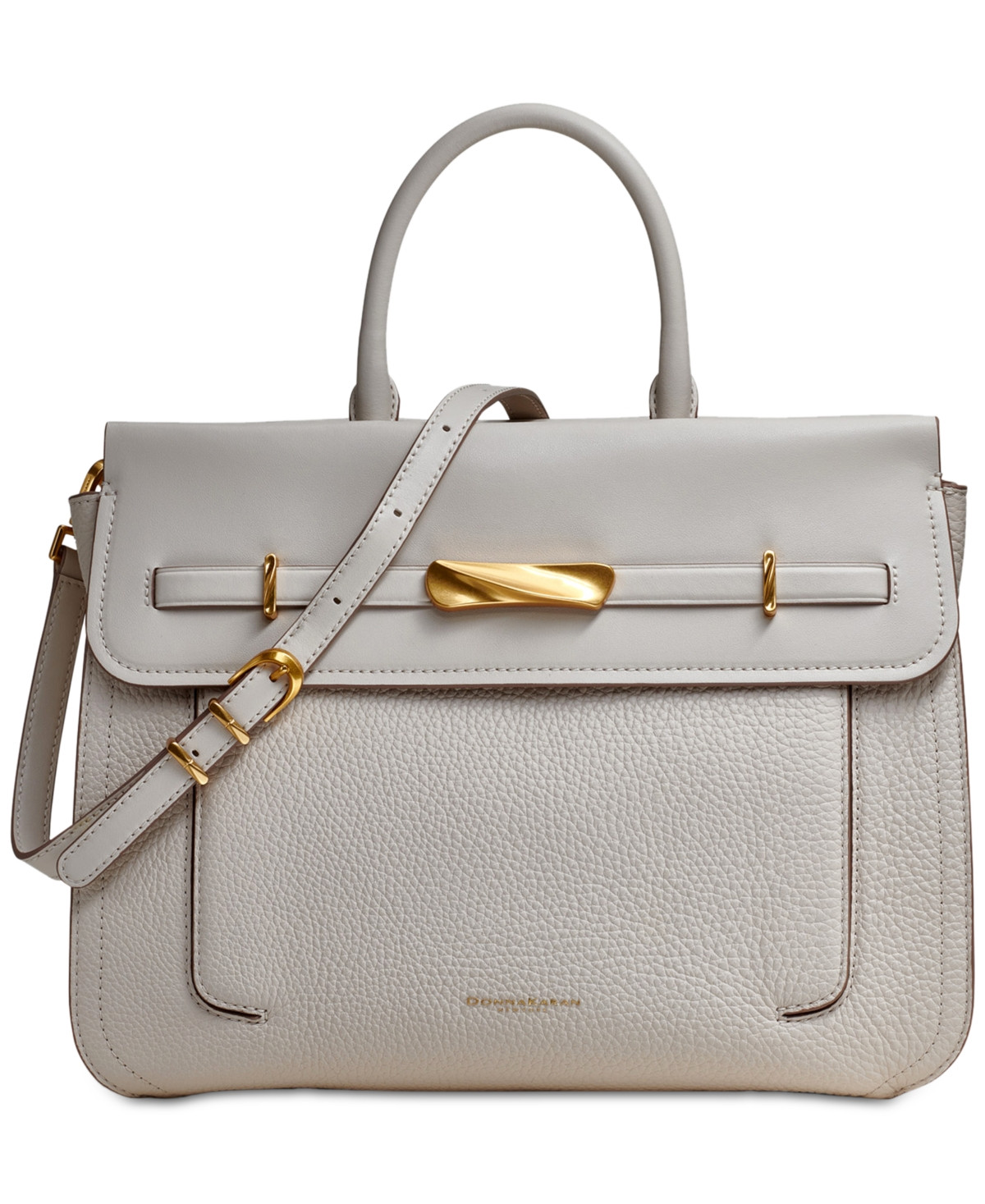 Donna Karan New York Oceanside Top Handle Leather Satchel - Sand | Macy's
