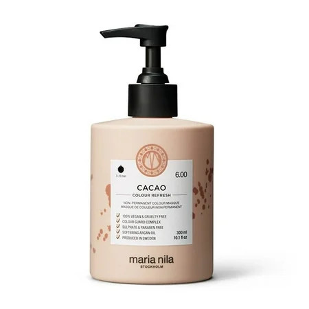Maria Nila Colour Refresh, Cacao 10.1 Fl Oz, Brown Hair mask, Semi-Permanent Pigments, 100% Vegan & Sulfate/Paraben free | Walmart (US)