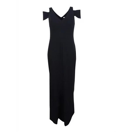 Calvin Klein Women s Crepe Cold-Shoulder Gown (4 Black) | Walmart (US)