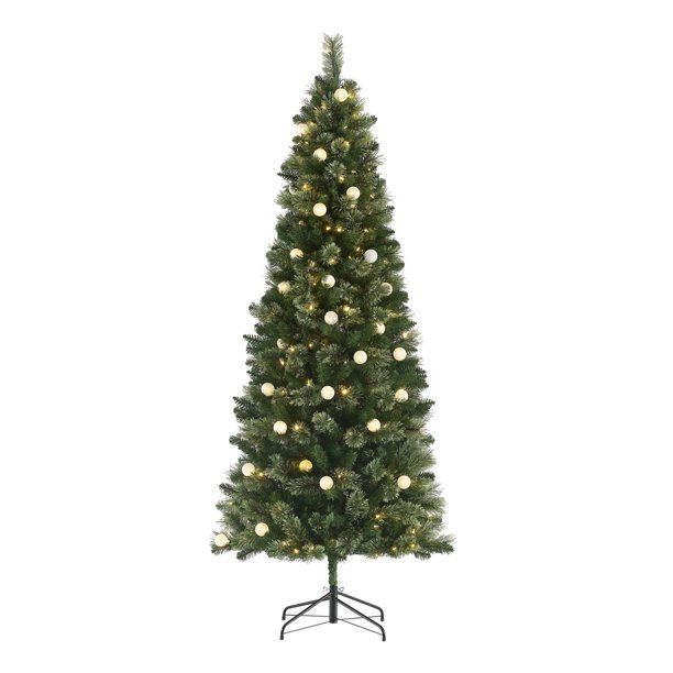 Holiday Time Prelit 280 LED Multicolor Lights Ozark Fir Cashmere Artificial Christmas Tree, 7.5' ... | Walmart (US)