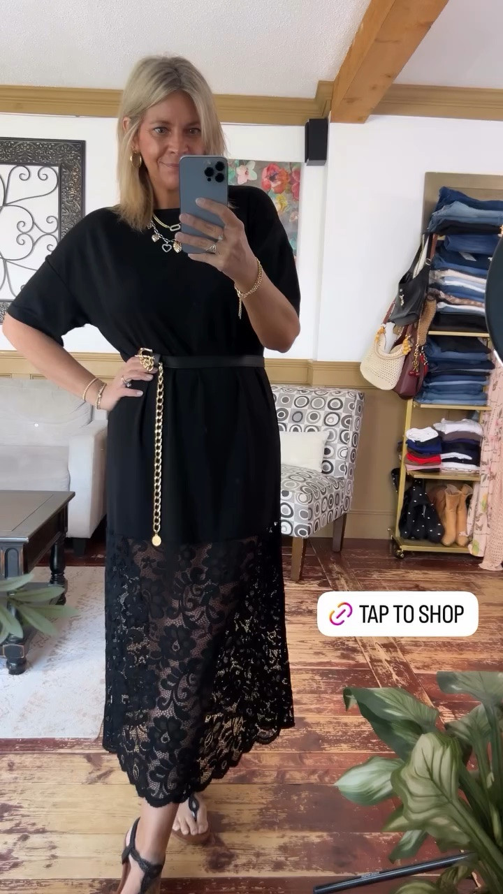 Perfect t-shirt dress with lace detail

#LTKOver40 #LTKMidsize #LTKSaleAlert