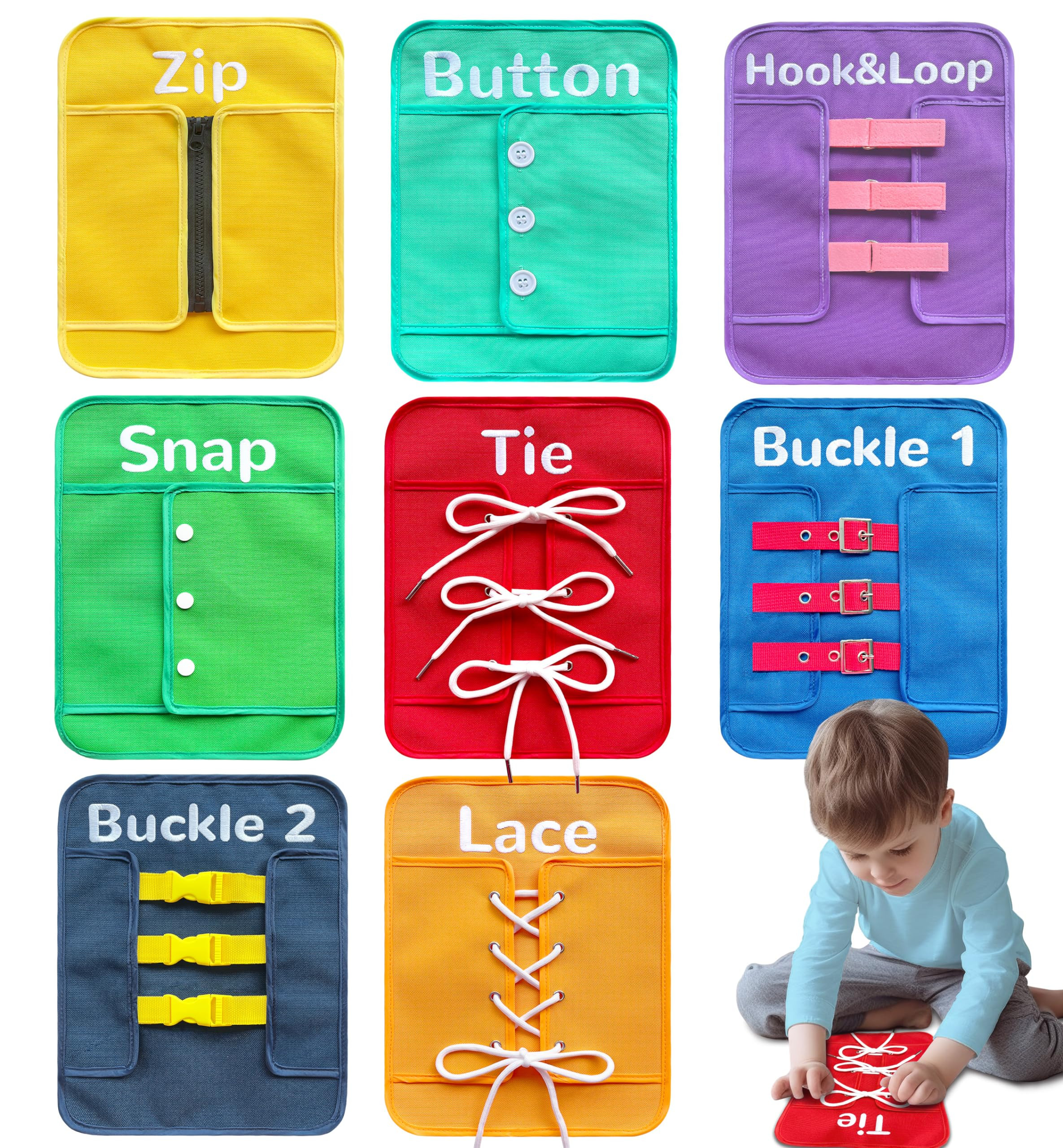 Craftstory Toddlers Montessori Busy-Board for 3 4 5 Year Basic-Life-Skills Shoe-Tying Practice fo... | Amazon (US)