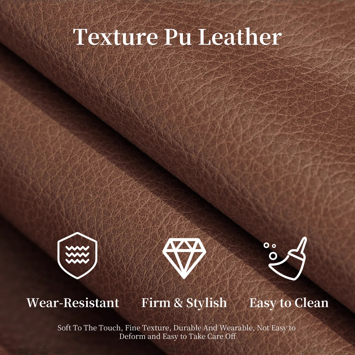 91.5" Vintage Brown PU Leather Sofa - Tufted Design & Included Accent Pillows | Wayfair North America