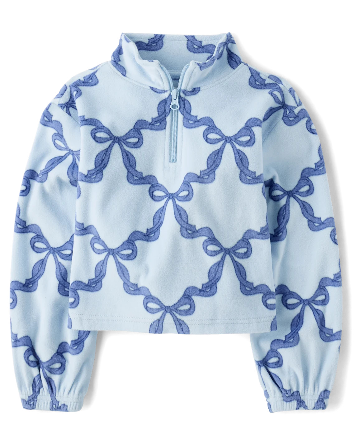 Girls Print Microfleece Half Zip Pullover - blue | The Children's Place