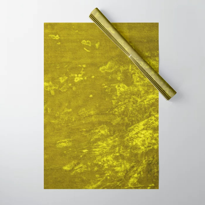 Mustard yellow velvet texture Wrapping Paper by cowhide | Society6 | Society6