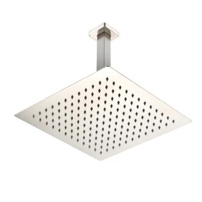 Brushed Nickel Ceiling Mounted Shower - 16" Head, Handheld, Brass Made Head & Handheld Nickel, Material | Wayfair North America