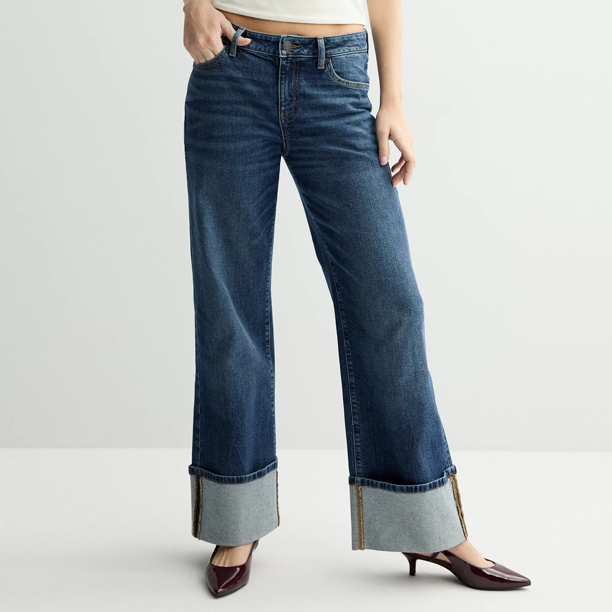 Juniors' SO® Mid Rise Baggy Cuff | Kohl's