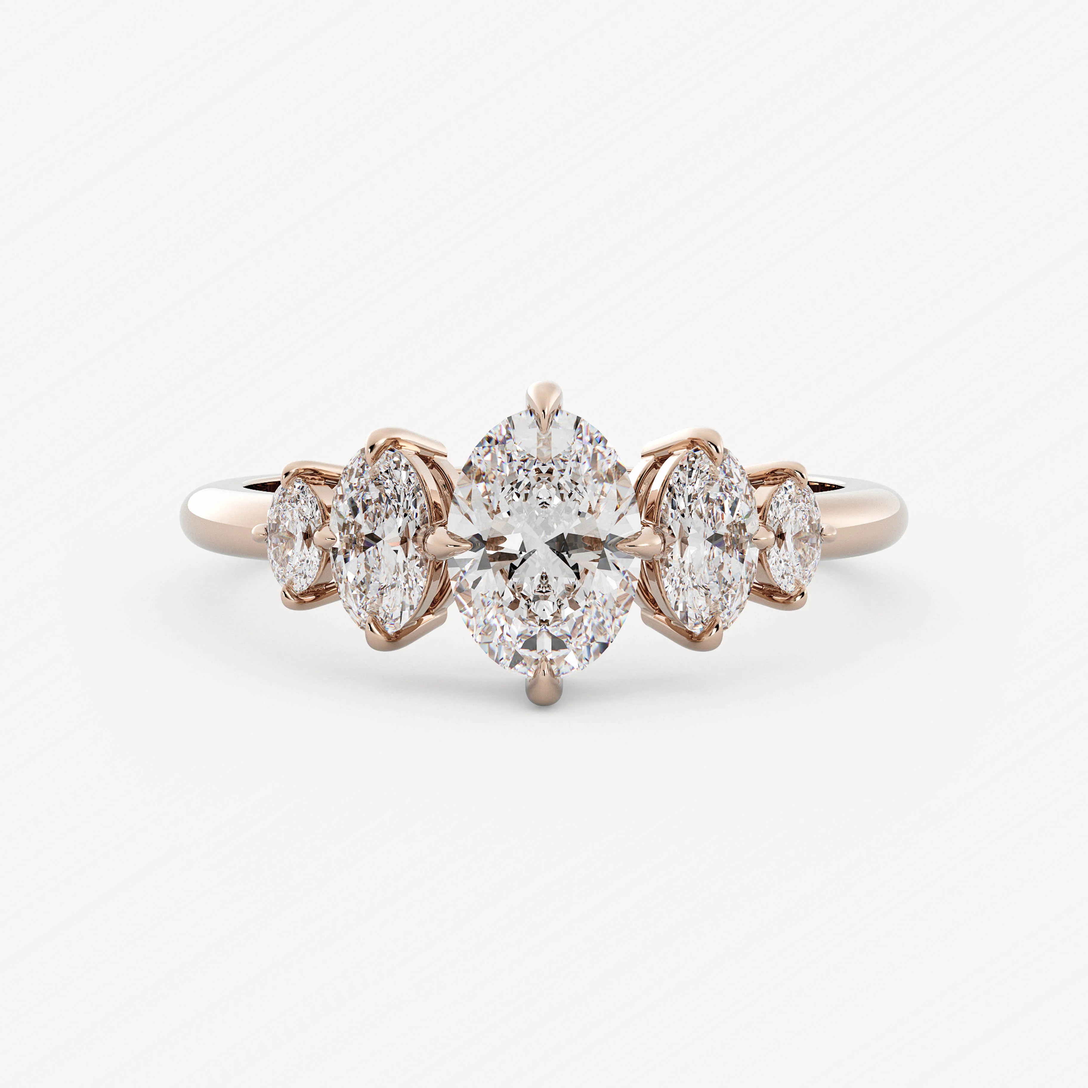 Elowen - 14K Rose Gold - Oval - Moissanite | Olive Ave Jewelry
